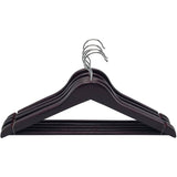 Wooden Mahogany Clothes Hangers - 5 Pack