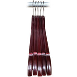 Wooden Mahogany Clothes Hangers - 5 Pack