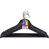 Wooden Mahogany Clothes Hangers - 5 Pack