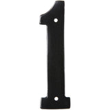 3.5" Aluminum Nail-On '1' House Number - Black