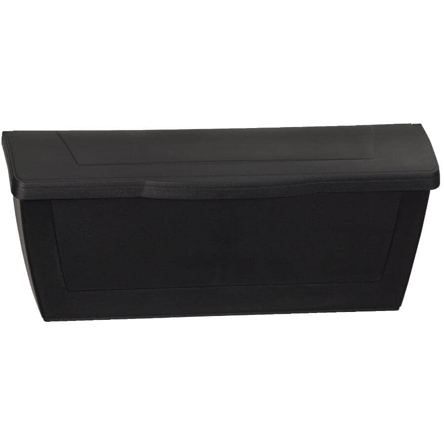 Black Plastic Horizontal Wall Mount Mailbox
