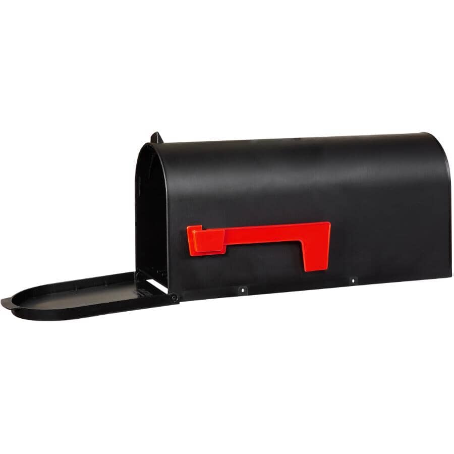 Black Plastic Rural Mailbox
