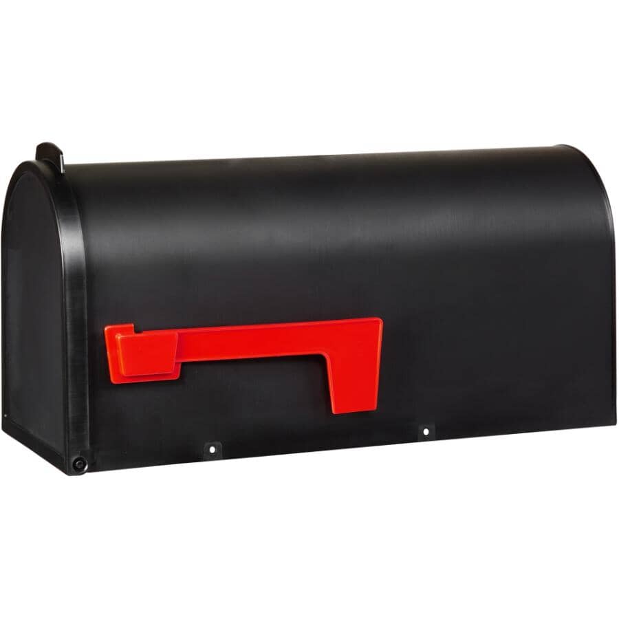 Black Plastic Rural Mailbox