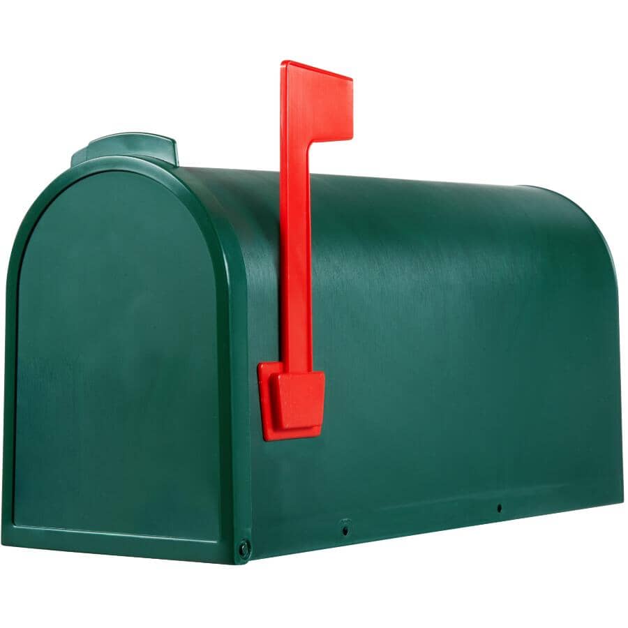Green Plastic Rural Mailbox