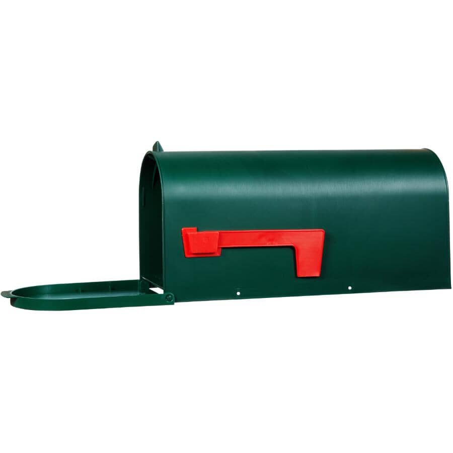 Green Plastic Rural Mailbox