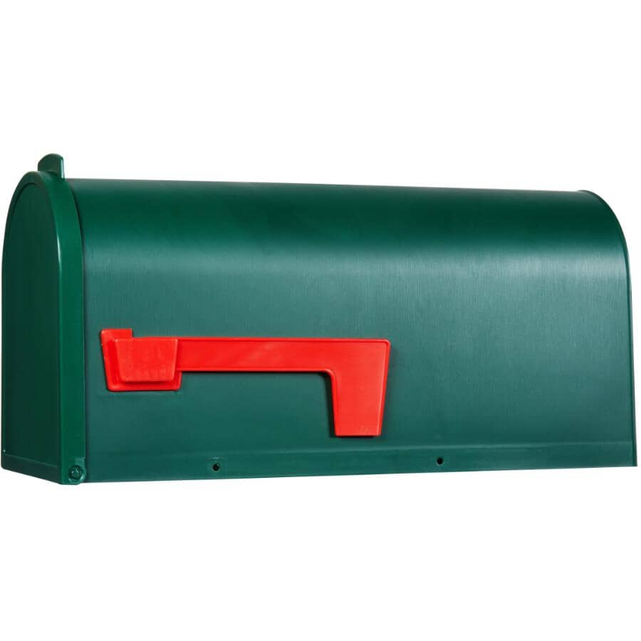 Green Plastic Rural Mailbox