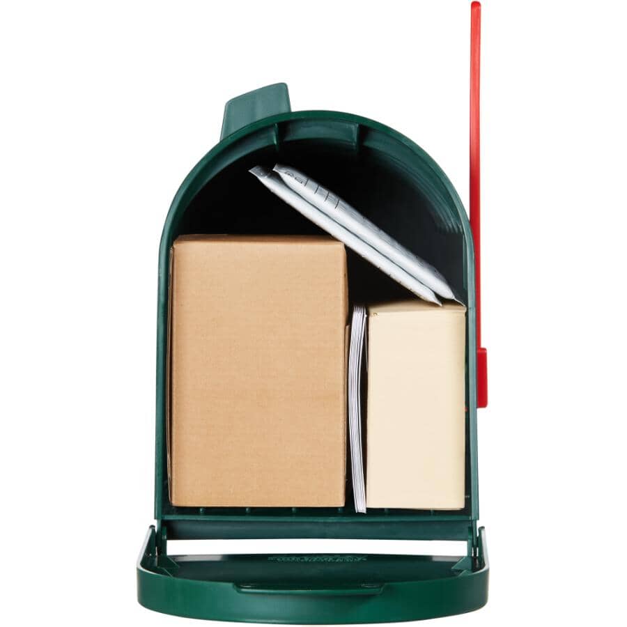 Green Plastic Rural Mailbox