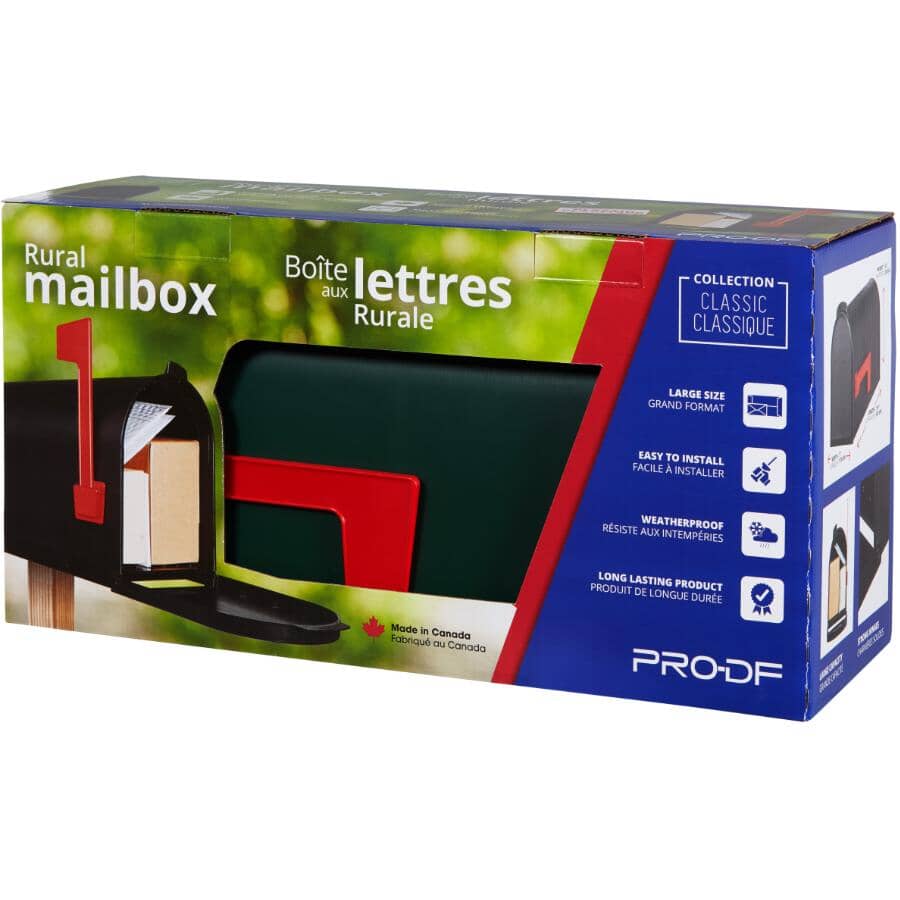 Green Plastic Rural Mailbox