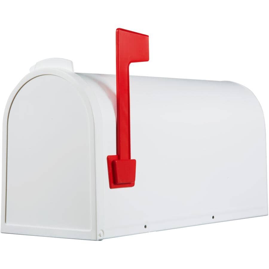White Plastic Rural Mailbox