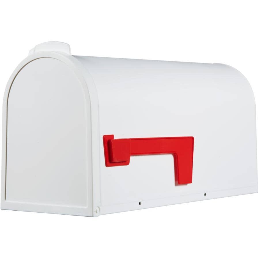 White Plastic Rural Mailbox