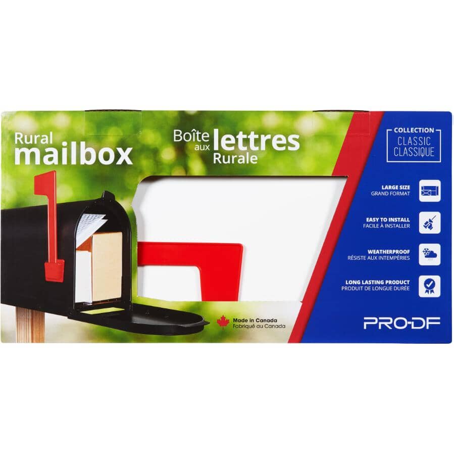 White Plastic Rural Mailbox