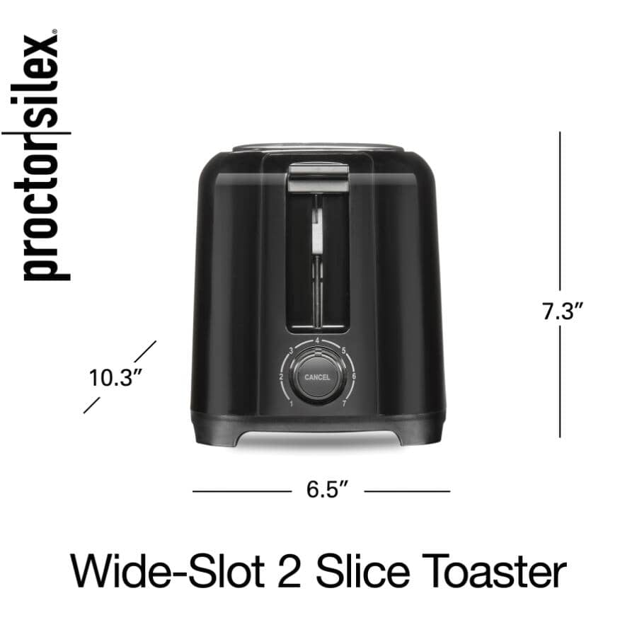2-Slice Coolwall Toaster with Extra Wide Slots - Black