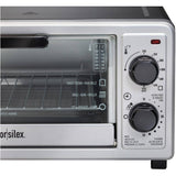 4-Slice Toaster Oven with Broiler (31260) - Metallic Silver & Black