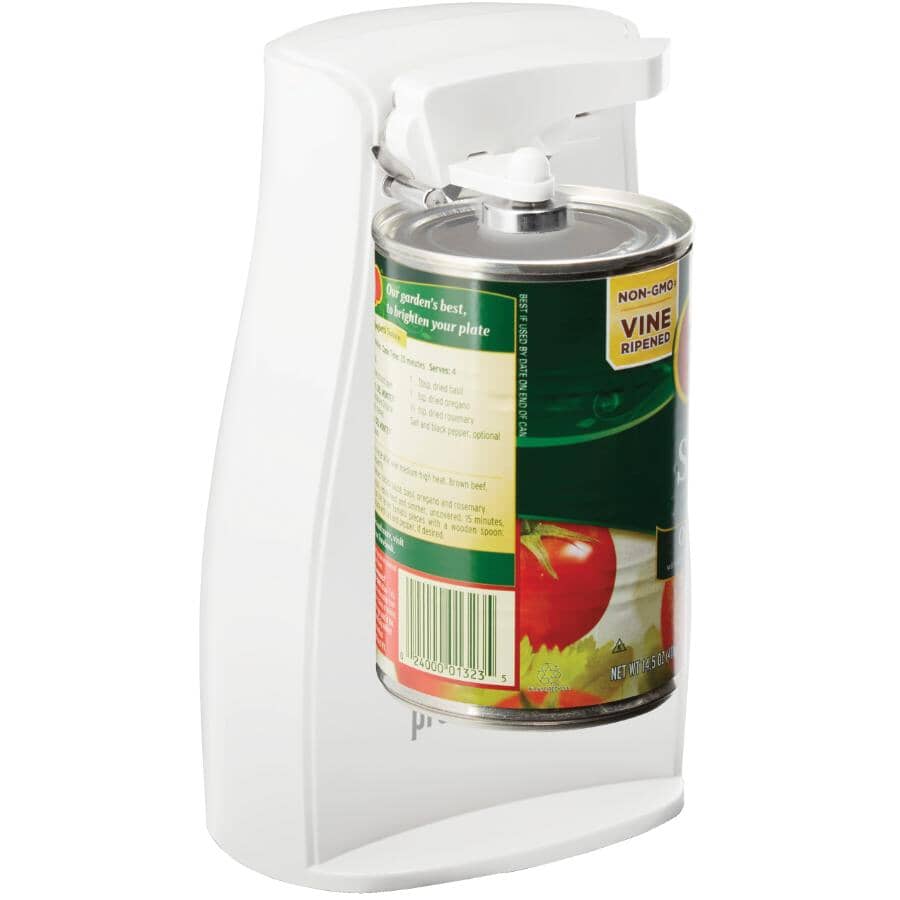 Countertop Electric Can Opener with Knife Sharpener (75224PS) - White