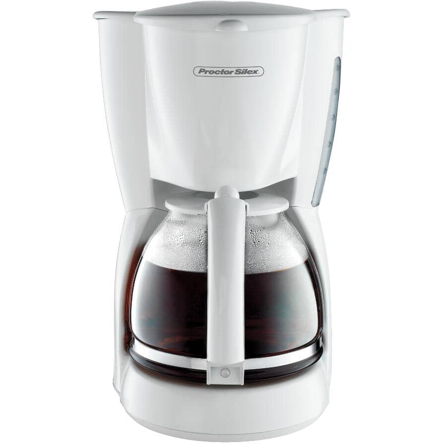 Drip Coffee Maker (49319) - White, 12 Cup