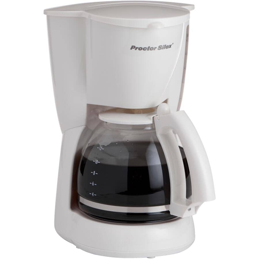 Drip Coffee Maker (49319) - White, 12 Cup