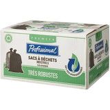 125 Pack 26" x 36" 1.3 Mil Extra Strong Black Oxo-Biodegradable Garbage Bags