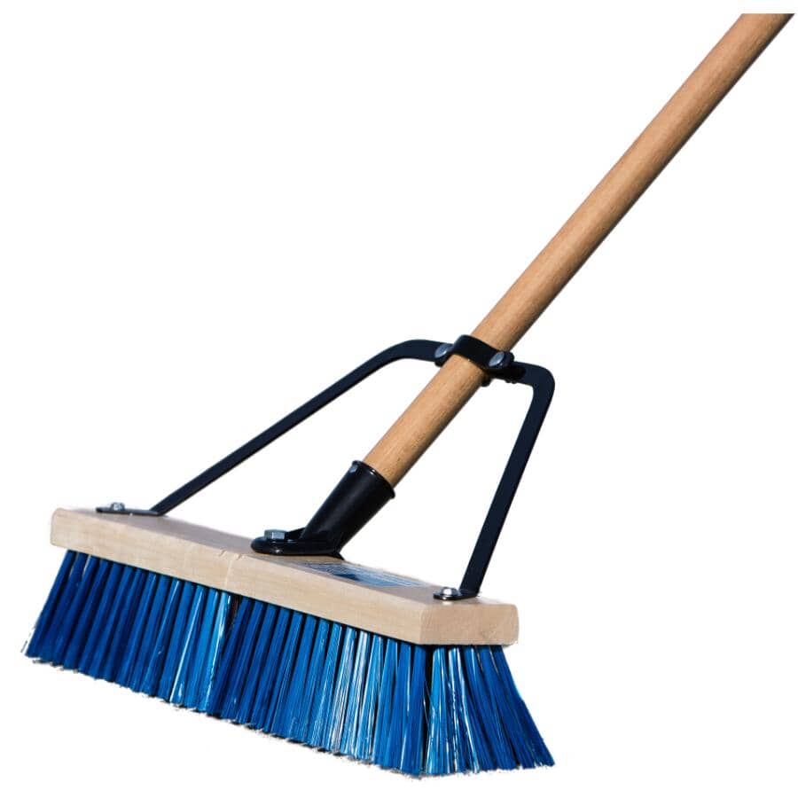 18" Contractor All Purpose Push Broom - with 60" Handle