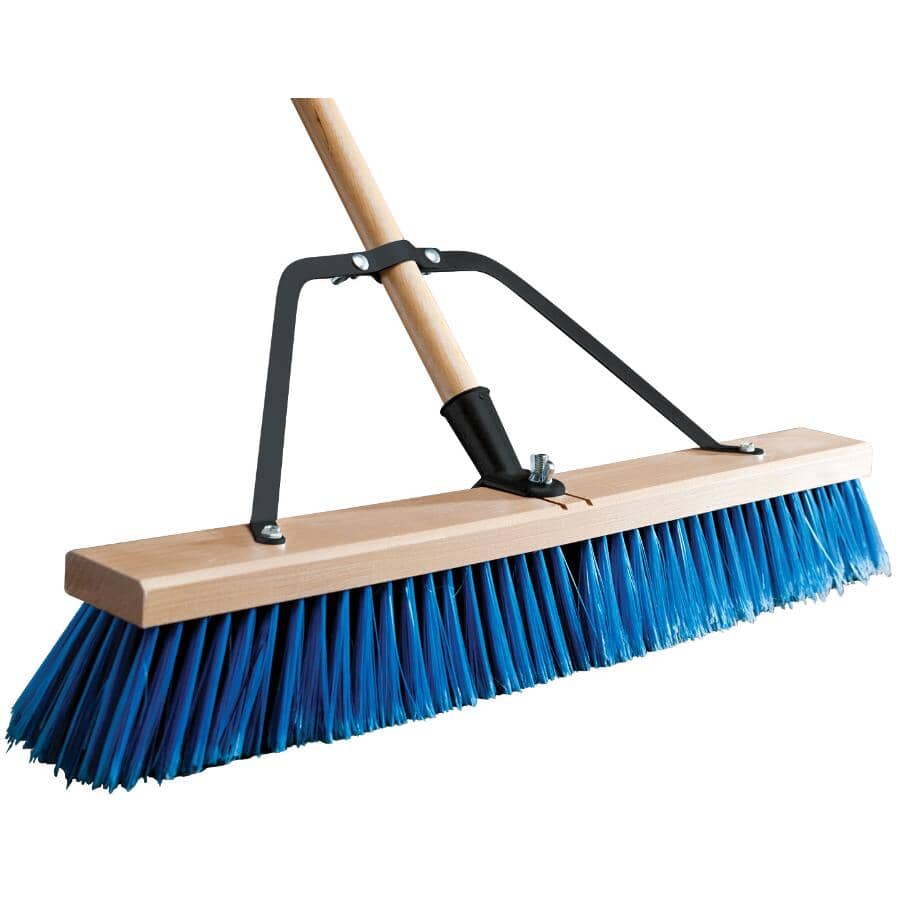 18" Contractor All Purpose Push Broom - with 60" Handle