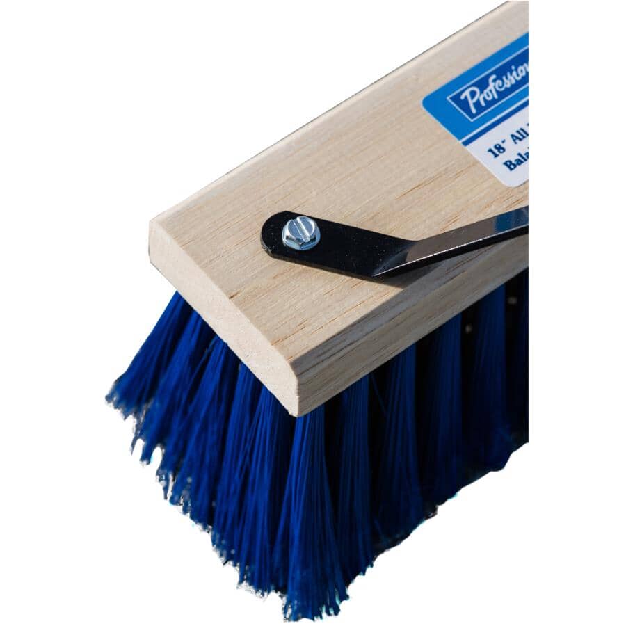 18" Contractor All Purpose Push Broom - with 60" Handle