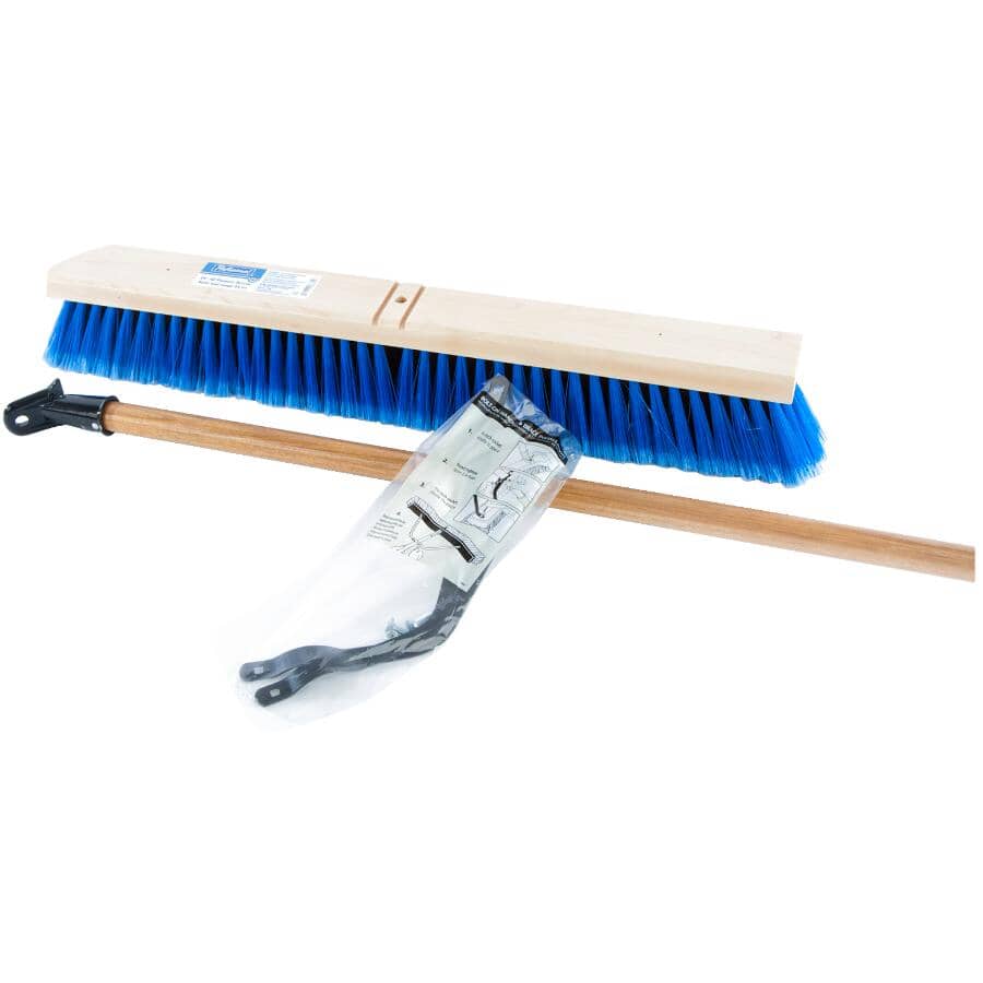 18" Contractor All Purpose Push Broom - with 60" Handle