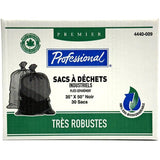 35" x 50" Biodegradable Garbage Bags - Black, 30 Pack