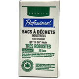 35" x 50" Biodegradable Garbage Bags - Black, 30 Pack