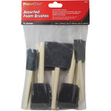 High Density Foam Brushes - Assorted Sizes, 16 Pieces