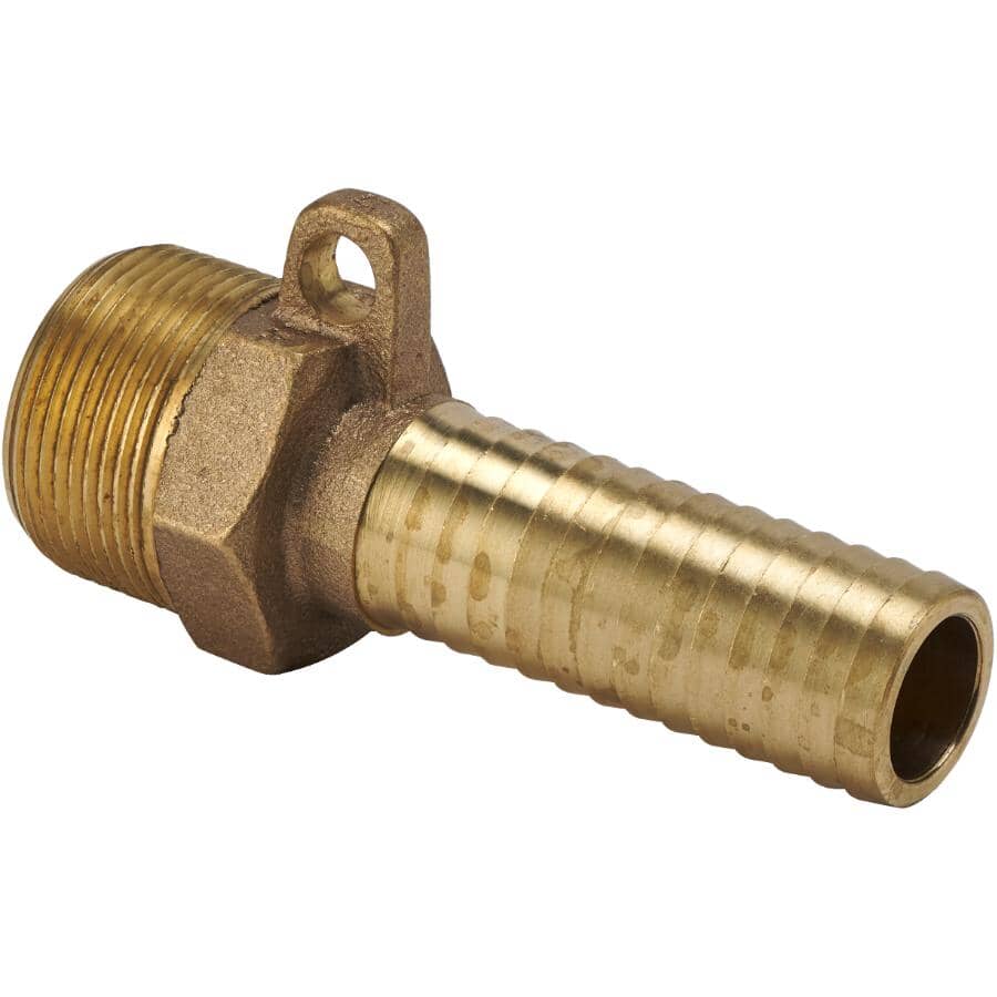 1-1/4" MPT x 1" Insert Brass Adapter with Built in Eye