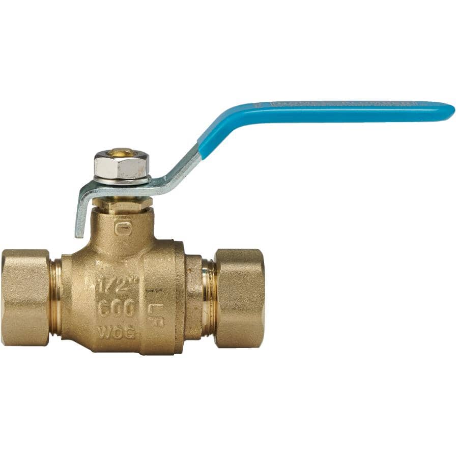 1/2" Compression Brass Ball Valve