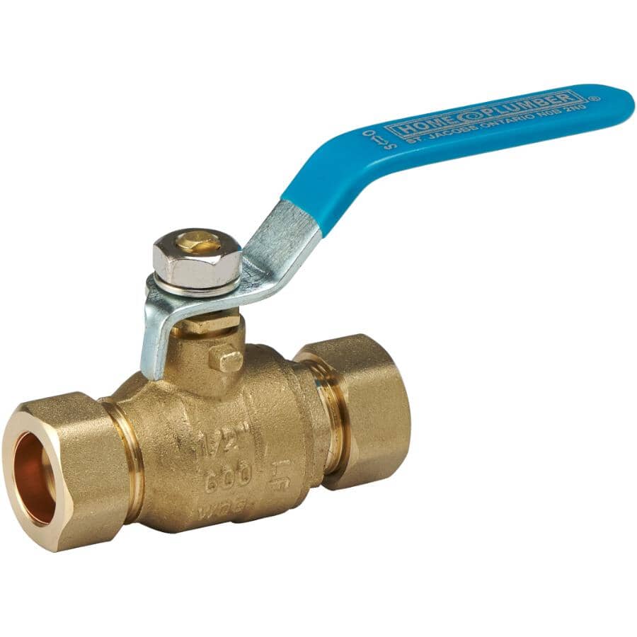 1/2" Compression Brass Ball Valve