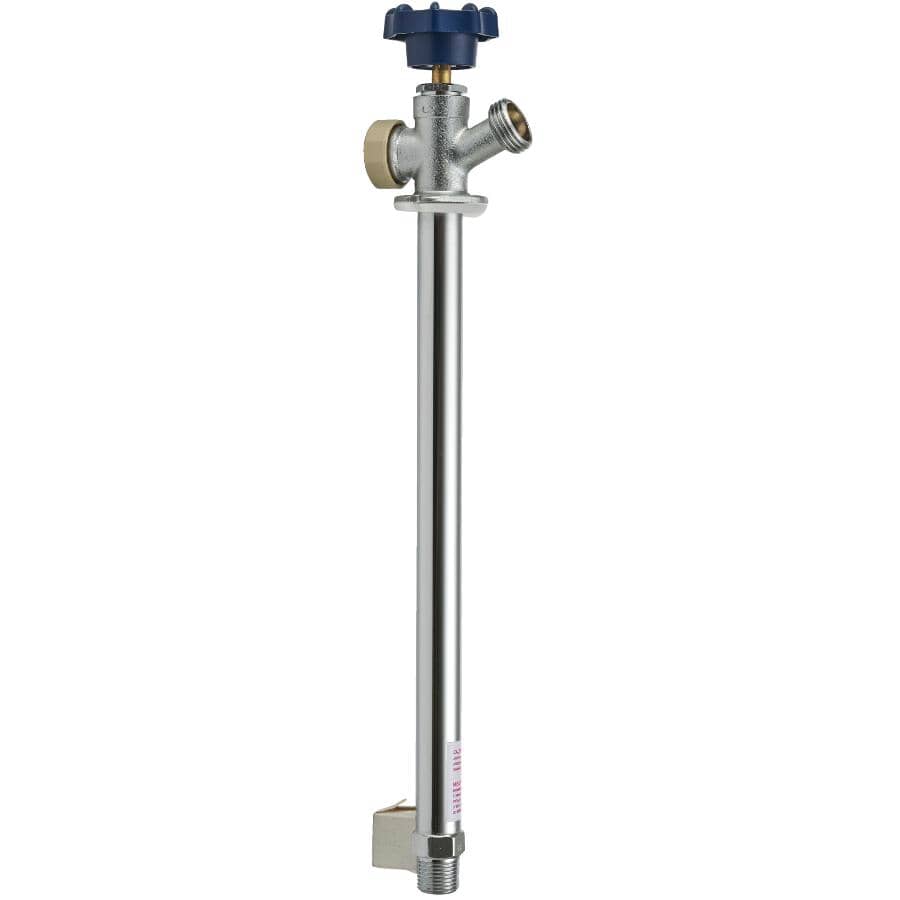 12" Frost Proof Wall Hydrant - 1/4" Turn, Chrome