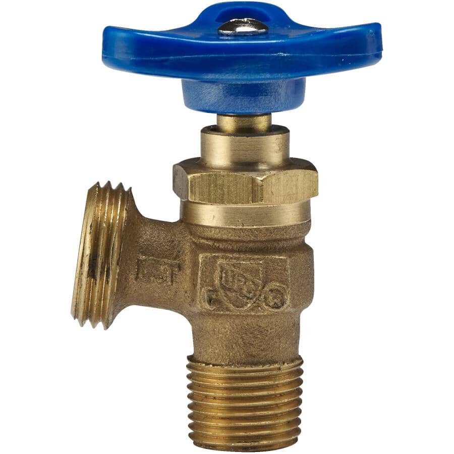 1/2" Sediment Faucet with Boiler Drain & Blue Handle