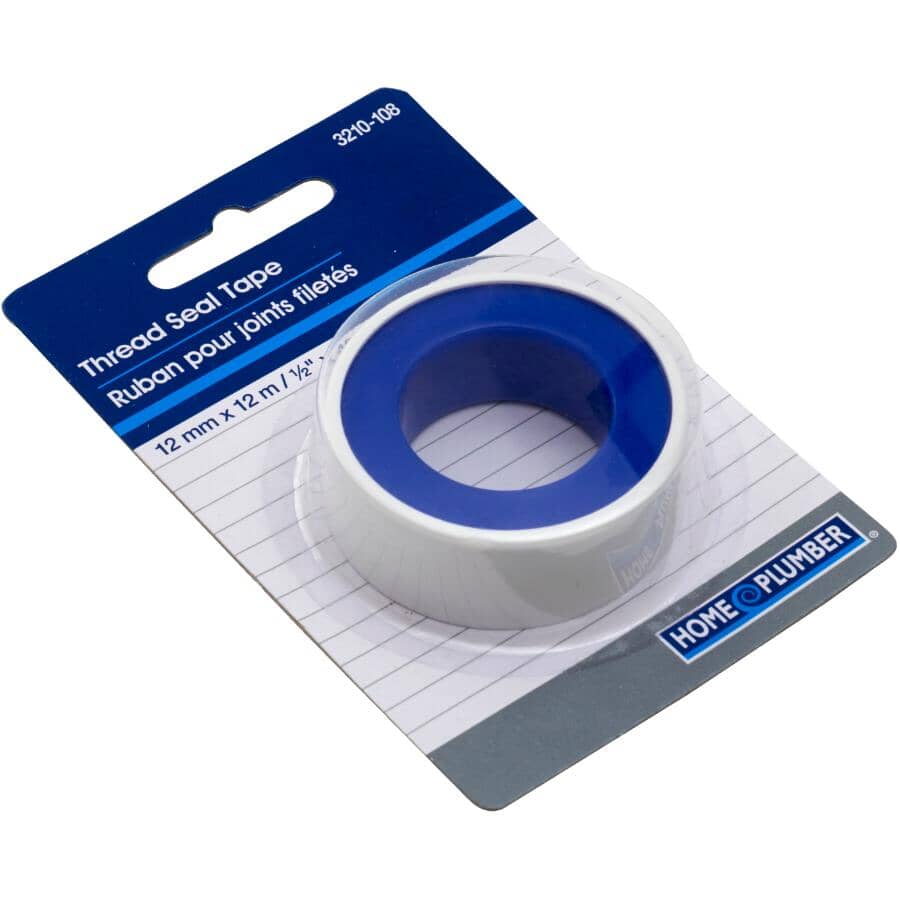 1/2" x 480" White Pipe Thread Tape