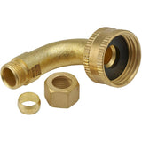 3/8" Compression x 3/4" Female Hose Brass Dishwasher Elbow