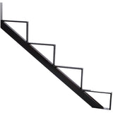 4 Step Steel Stair Riser - 1 Piece, Black