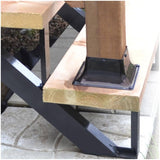 4" x 4" Black Steel Post Base