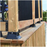 4" x 4" Black Steel Post Base