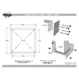 6" x 6" Black Fixplak Connector