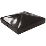 6" x 6" Black Steel Fence Post Cap