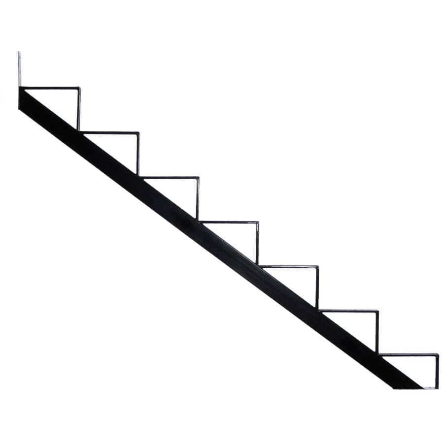 7 Step Steel Stair Riser - 1 Piece, Black
