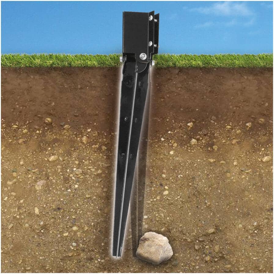 Adjustable Black Spytek Fence Post Holder