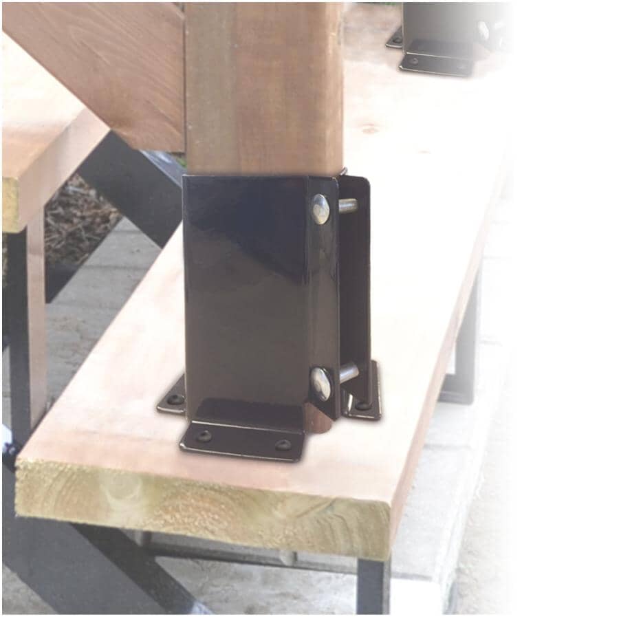 Bolt Spike Head - Black, for 4" x 4" Post