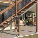 Connector Bracket for Steel Stair Riser - Black