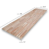 96" x 25.5" x 1.5" Acacia Wood Countertop - Natural