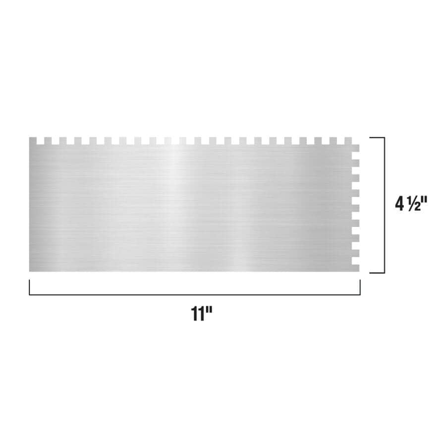 11" x 4-1/2" Comfort Grip Square-Notch Trowel