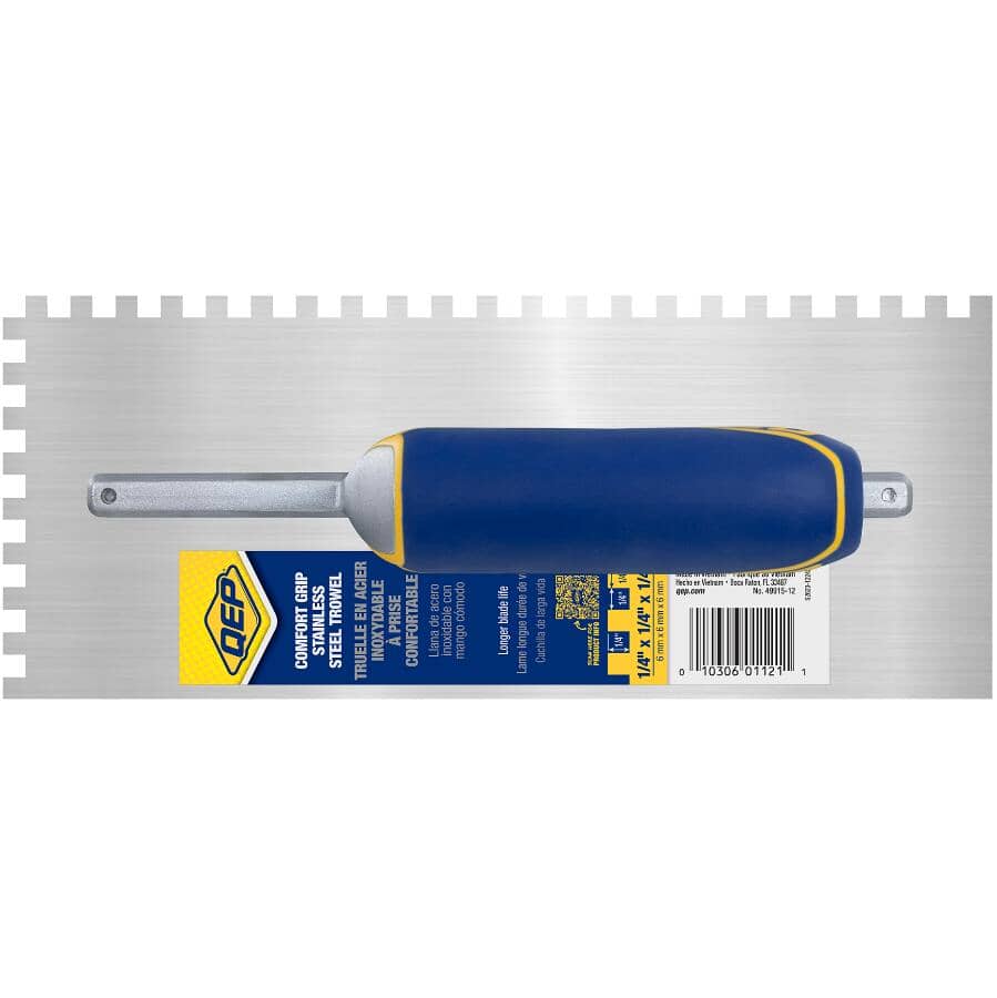 11" x 4-1/2" Comfort Grip Square-Notch Trowel