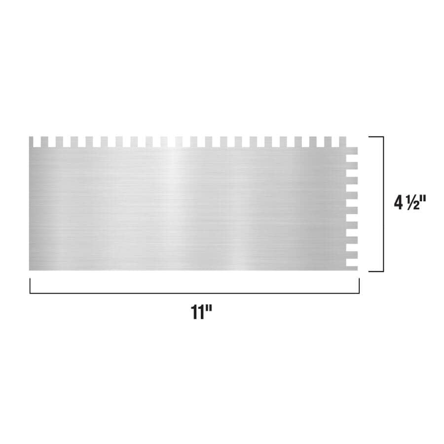 11" x 4-1/2" Comfort Grip Square-Notch Trowel