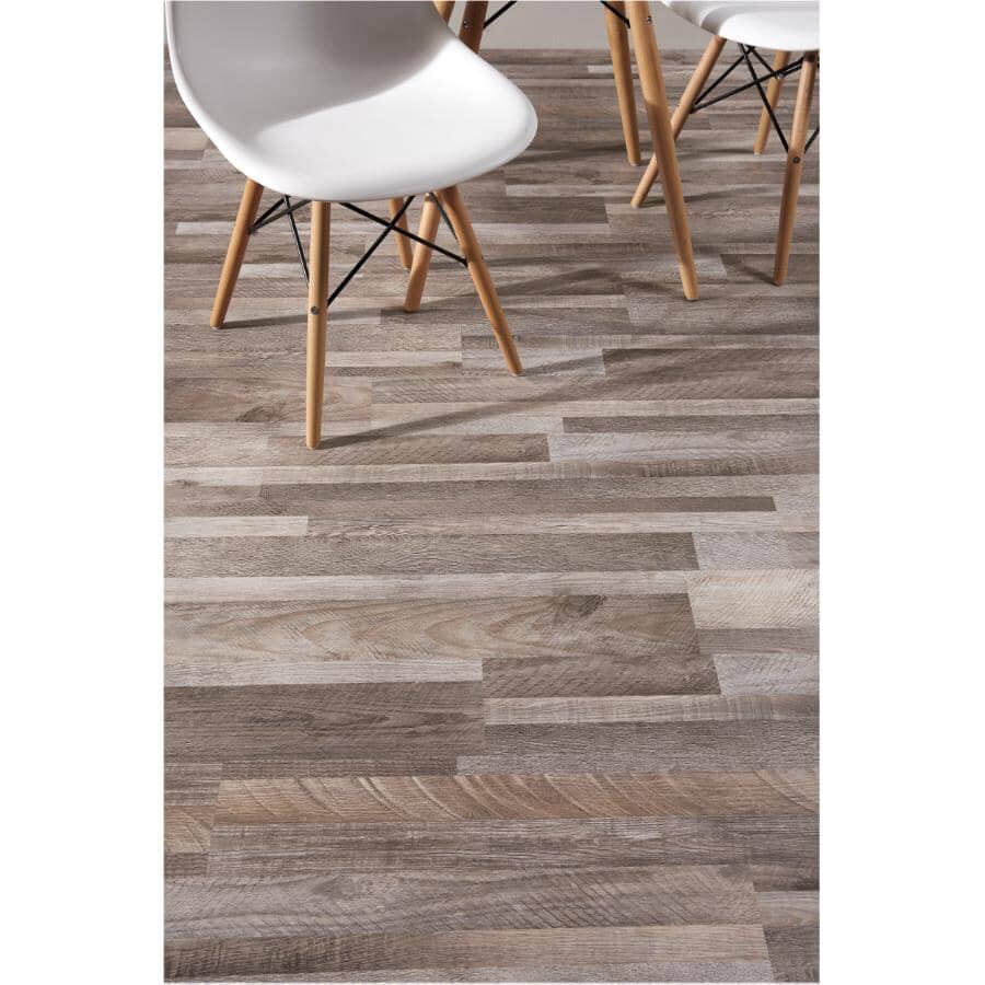 24 sq. ft. 6" x 36" 10mm Edelweiss Press & Go Expresso Vinyl Plank Flooring