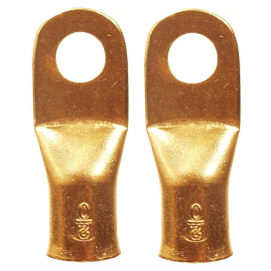 4 gauge 3/8" Battery Terminal Lugs - Copper, 2 Pack